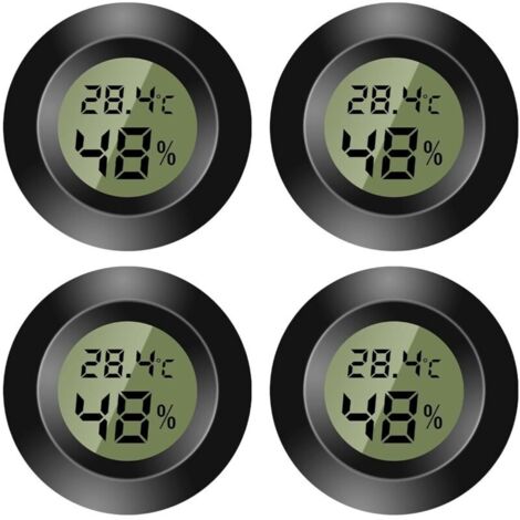 Thermomètre numérique mini hygromètre LCD Écran Pour intérieur et extérieur Humidimètre pour humidificateur, cave, chambre de bébé Fahrenheit ou Celsius (1/5)