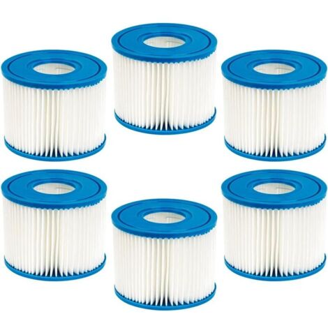 Lot de 6 filtres de piscine pour cartouche Intex PureSpa Type S1 pour 29001E PureSpa Inflable Filtre de piscine Catridge (1/5)