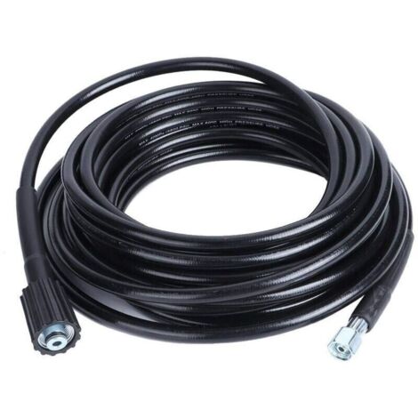 Tuyau Haute Pression 10m, M22 Filetage - Flexible Nettoyeur Haute Pression Avec Connecteur Quick Connect de Type clic pour nettoyeurs Haute Pression Krcher K2 K3 (1/5)