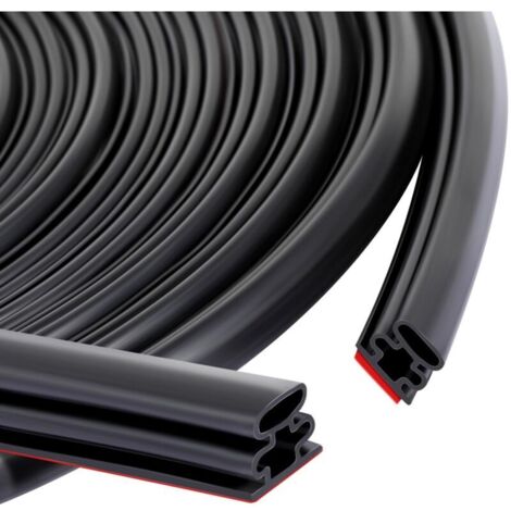 Joint Porte, Joint Caoutchouc Fenetre Isolation Froid et Phonique, Joint de Porte D'Entrée Autocollant, Boudin Cadre Porte Voiture,Joint de Porte Voiture, Weather Stripping Door Seal, 6M-Noir (1/5)