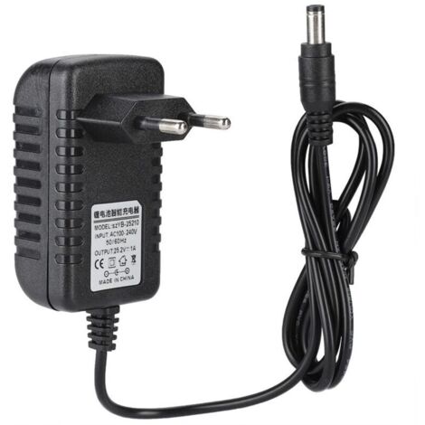 Adaptateur de chargeur Li Ion 25.2V/1A à charge rapide, entrée 100‑240V, protections multi-niveaux, prise EU (1/5)