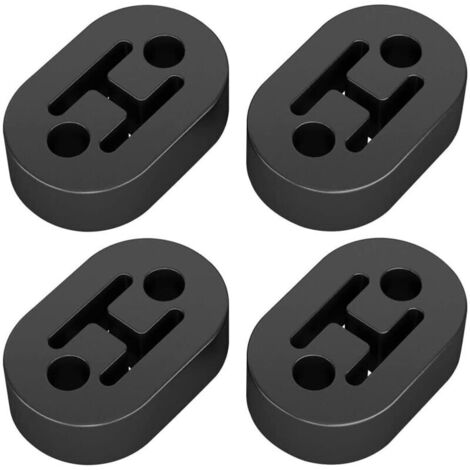4Pcs cintre d'échappement universel à 2 trous,diamètre du trou 12mm,support de silencieux d'isolation d'échappement de voiture,support de support de silencieux,caoutchouc haute densité (1/5)