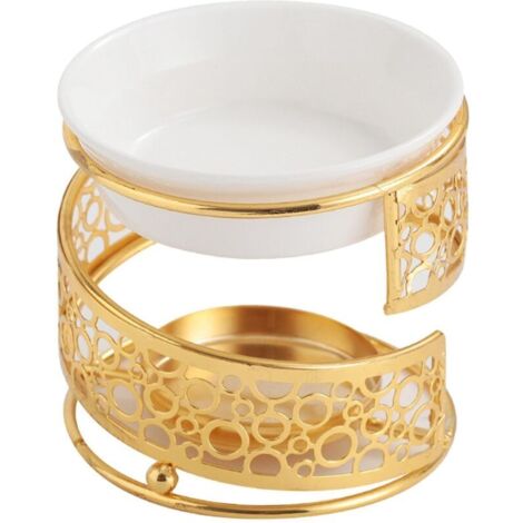 Bruleur Bougie, Diffuseur d'Huiles Essentielle, Brûleur Fondant Cire Parfumée, Lampe à Parfum, Brûleur Tartelette avec Porte-Bougie, Aromathérapie pour Décoration Maison, Méditation (1/5)