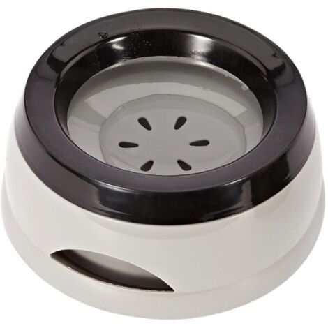 Gamelle Flottante Anti-Débordement et Anti-Étouffement pour Chien, Chat, Chiot (Gris)