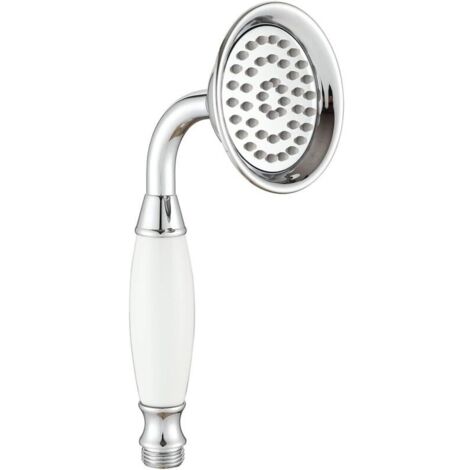 Pommeau de douche traditionnel en laiton chromé et céramique 8,3 cm pour robinets de salle de bain (1/5)
