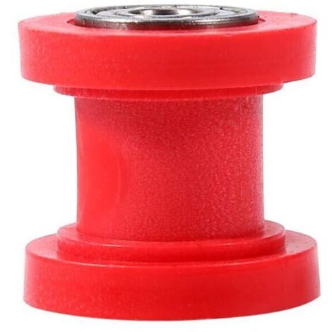 Tendeur de chaîne à galet coulissant, guide-chaîne de 10 mm pour mini-moto/quad/cross, rouge (1/5)