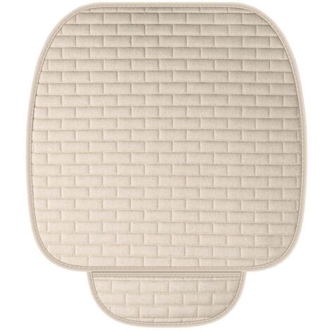 Coussin de Siège de Voiture, Coussin Voiture Siege Universel, Coussins de Siègeavant Doux, Coussin Voiture Siege Antidérapant, Couvre Siege Auto pour Voitures Résistant Aux Rayures (5251CM, Blanc) (1/5)
