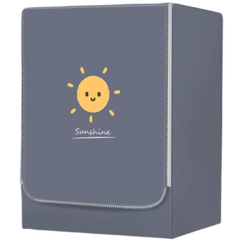Couvercle pour Machine à Laver ou sèche-Linge à Tambour, Gris Housse pour Machine Lave-Linge Couvercle de Protection, Imperméable Anti-Poussière Anti-Pluie (L-10.5-12kg,Soleil) (1/5)