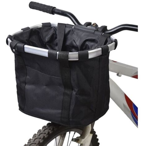 Panier pour avant de vélo amovible en toile, panier de transport pour animal domestique, cadre en alliage d'aluminium (1/5)