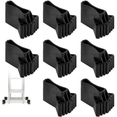 8 pièces de pieds de remplacement pour échelle, embouts antidérapants pour échelle, housses de pieds pour échelle, noir, accessoires pour échelles télescopiques, échelles à échelons, échelles