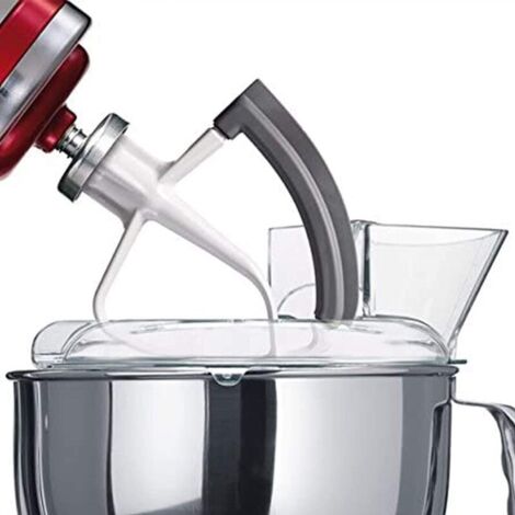 Fouet plat flexible pour accessoires KitchenAid, fouet en aluminium pour robot pâtissier KitchenAid 4,5-5 L, batteur à palette avec racleur en silicone, accessoire optionnel pour KitchenAid (1/5)