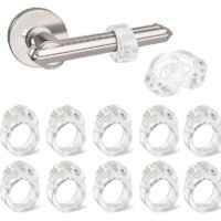 12 pezzi in silicone per maniglie di porte, pareti e finestre, flessibili ed estensibili (trasparenti)