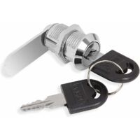 Lot de 8 Serrure Boite aux Lettres Normalisée 25MM, Barillet Boite aux Lettres Convient à la Plupart des Boîtes aux Lettres, Verrou de Porte pour Armoire avec 16 Clés