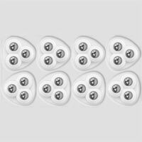 Set di 8 mini rotelle universali autoadesive per piccoli elettrodomestici, compatibili con macchine da caffè, friggitrici ad aria, piccoli mobili e contenitori.