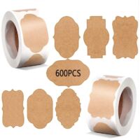 Étiquette autocollante, étiquette d'étanchéité en papier kraft rétro faite à la main
