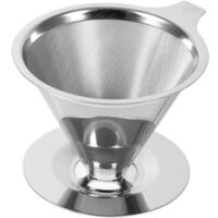 Drip coffee maker stainless steel double layer filter cup drip coffee maker suitable for outdoor hiking backpacking travel