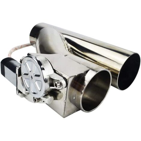 Valve échappement Clapet contrôle électrique voiture 51 mm 2.0 pouces ligne tuyau tube silencieux sport racing télécommande inox chrome universel kit
