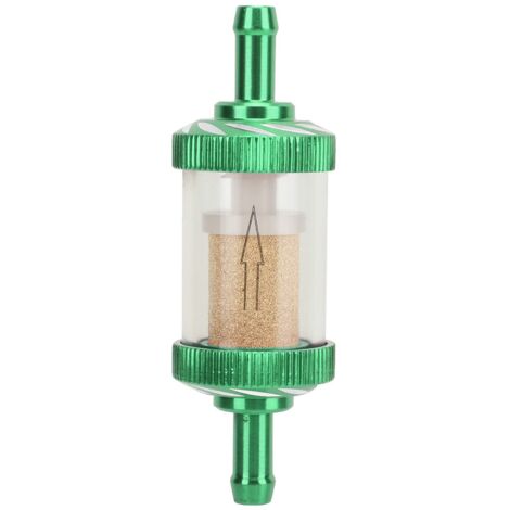 Motorcycle Petrol Filter, In-Line Petrol Filter, Motorcycle Petrol Filter Cutting Heat Resistance ABS for Motorcycle, Diameter 6 mm (Green) (1/5)