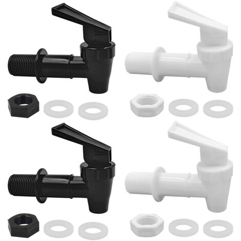 Lot de 4 robinets de refroidissement de rechange, bec verseur pour carafe de 19 litres, robinet en plastique réutilisable pour distributeur de boissons, robinet à levier de distribution d'eau par (1/5)