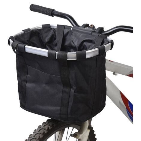 Panier pour avant de vélo amovible en toile, panier de transport pour animal domestique, cadre en alliage d'aluminium (1/5)