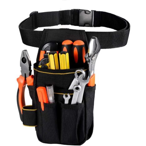 Tools Bag Sac à outils Petit sac banane en toile Oxford 900D avec ceinture réglable en nylon pour électricien, charpentier, technicien d'entretien (1/5)