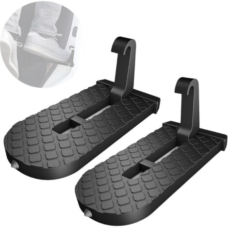 2X Marchepied de Porte de Voiture, Pédale de Porte de Véhicule Pliable, Antidérapant pour Atteindre Le Plafond, avec Marteau de Sécurité d'urgence. pour Voitures, Caravanes et Camions. (1/5)