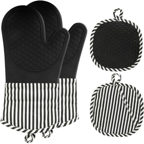Gant Four Silicone, Gant Cuisine Four Silicone 230°C Résistants, Gant Four Anti Chaleur AntidéRapants pour Cuisine Cuire Et Griller (1/5)