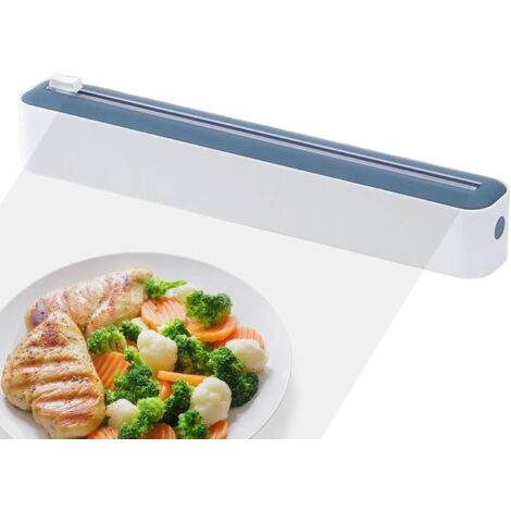 Distributeur Film Alimentaire Magnétique, Distributeur Papier Aluminium Et Film, Dérouleur Film Alimentaire Magnétique, Coupe-Film Alimentaire, Distributeur Et Organisateur De Film Alimentaire (1/5)