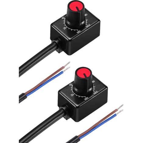 2pcs DC 0/1-10V Dimmer LED,with Button Cap Mini Controller Rotary Switch PWM Dimming for 0/1-10V Dimmable LED Drivers (1/5)