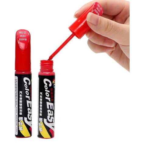 Stylo Retouche Peinture, Stylo Réparation des rayures Auto, Anti Rayure pour Carrosserie Moto Voiture Vélo, 2 Pièces (Rouge)