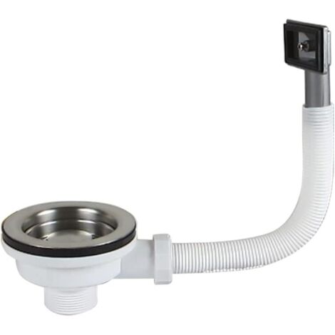 Évier de cuisine 114 mm type bol bonde avec trop-plein xk267GE (1/5)