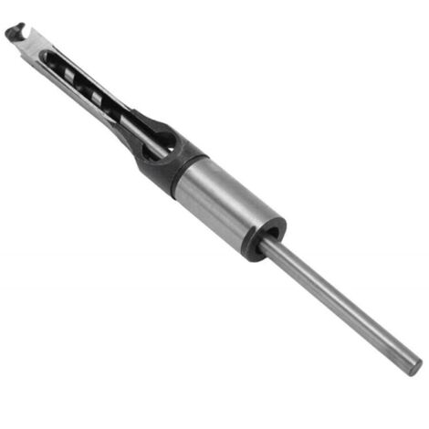 Forets à trou carré pour le travail du bois - 6 mm à 16 mm - Tarière à mortaise - Ciseau à bois - Scie cloche carrée avec foret hélicoïdal - Outils de perçage (12 mm) (1/5)