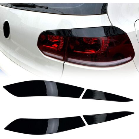 1 Paire Voiture Phare Arrière Sourcil pour Golf VI MK6 2009-2012 édition Régulière, Paupières Garniture Couverture Phare Autocollant (Fibre de Carbone) (1/5)