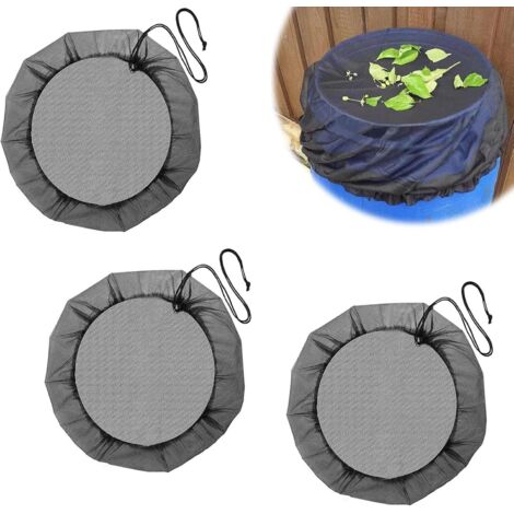 3 Pièces Filet pour Baril de Pluie 60cm, Filet Recuperateur Eau Polyester, Filets de Protection pour Tonneau de Pluie, Adapté à Baril 50 cm, Balcon, Jardin, Pelouse (1/5)