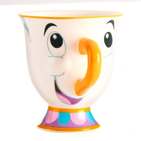 Tasse Chip de Belle et la Bête - Marchandise Disney Peinte à la Main, Ajoutez à Votre Service de Thé ou Collection Cuisine Disney, White/Off White (1/4)
