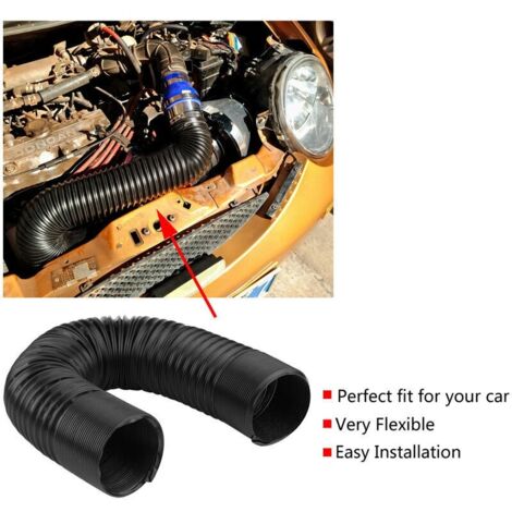 Universal Car Modified Air Intake Flexible Expansion Pipe Conduit Tuyau en plastique 63mm (1/5)