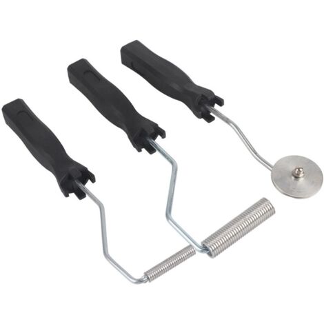 Kit de rouleau de stratification d'outil de pagaie de bulle de fibre de verre d'alliage d'aluminium de 3 pièces/ensemble pour le moule de FRP (dent de scie) (1/5)