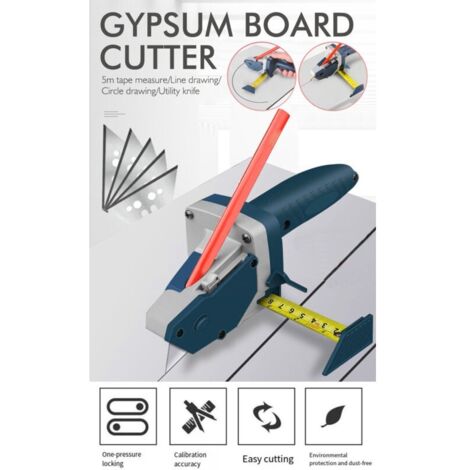 Outil de coupe de plaques de plâtre – 5 lames de rechange – Découpe précise pour plaques de plâtre et panneaux KT – Ergonomique (1/5)