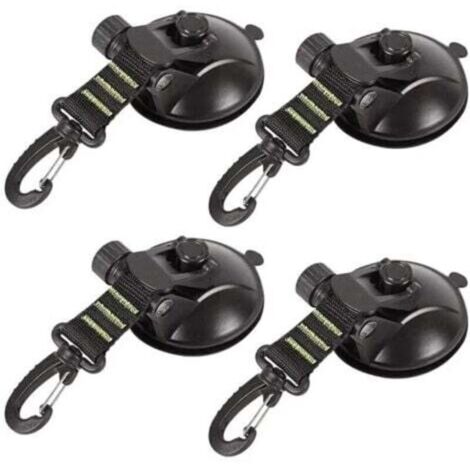 Lot de 4 Ventouse d'ancrage avec fixation à ventouse. adaptée aux voitures. camping. bâches. tentes. accessoires de ventouse multifonctionnels (1/4)