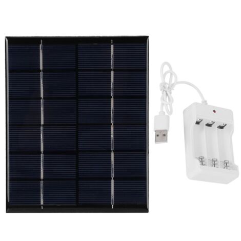 Panneau d'alimentation solaire 2W 6V avec chargeur de batterie AA pour projet scientifique bricolage produit solaire (1/5)