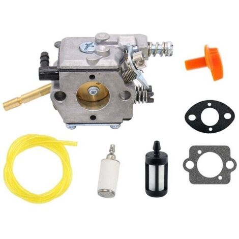 Carburateur pour tronçonneuses Stihl H24D FS48 FS52 FS56 FS62 FS66 FS81 FS86 FS88 FS106 BR400 – Avec filtre à air. bougie et tuyau d'alimentation - WT-45 (1/5)