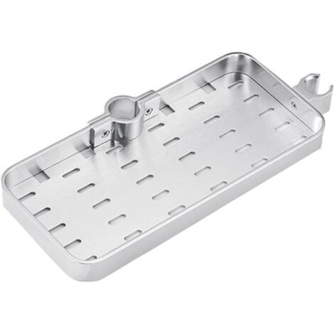 Cage de douche en aluminium sans perforation - Convient pour une hauteur réglable de [20 mm à 25 mm]. une cage de douche de salle de bain. du savon. du shampoing et de l'après-shampoing (1/5)