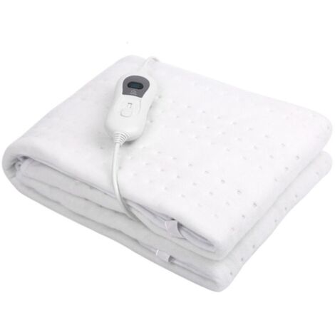 Sous-couverture électrique 150 x 80 cm – 3 réglages de température – Protection contre la surchauffe – Lavable en machine à 30 °C (1/5)