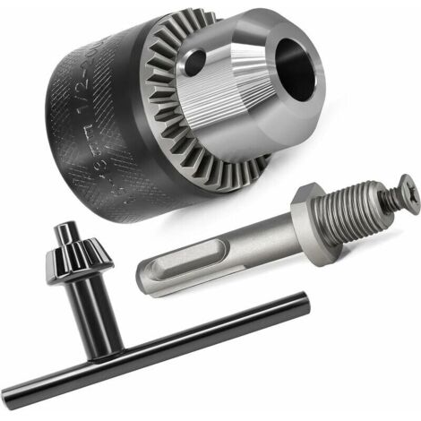 Adaptateur de mandrin SDS-Plus 1.5-13 mm – Clé de serrage incluse – Acier à outils professionnel – Compatible forets Bosch. Makita. Hilti