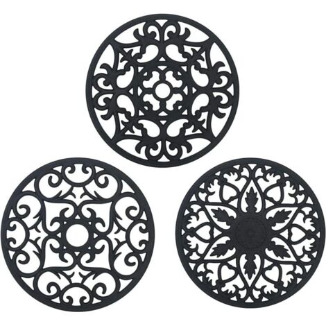 Dessous de plat en silicone 3PCS – Résistant jusqu'à 250 °C – Antidérapant et flexible – Pour plats chauds et repose-cuillère (1/5)