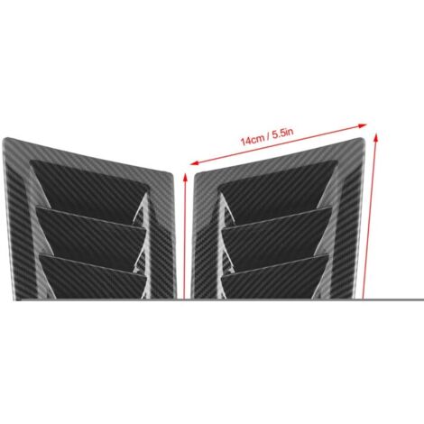 2 pièces capot universel évents moteur capot voiture pièces extérieures pour Focus RS MK2 Style fibre de carbone couleur (1/5)