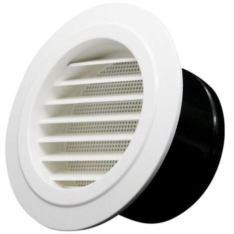 Aérateur 75mm. sortie d'échappement système climatisation centrale avec grille de protection - ABS (ø75mm) (1/5)
