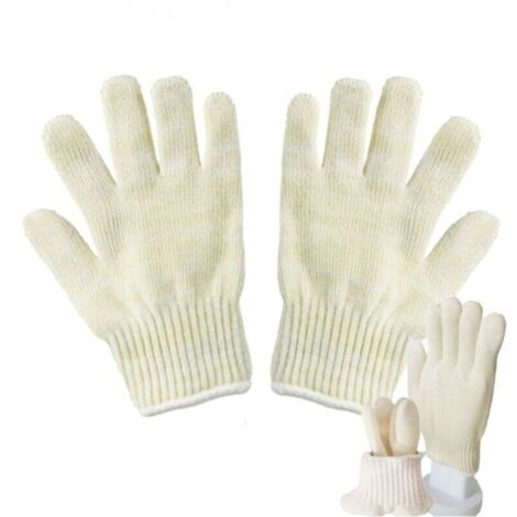 Gants anti-chaleur en fibre d'aramide – Résistants jusqu'à 100°C – Taille universelle – Lot de 2 pour barbecue et cheminée
