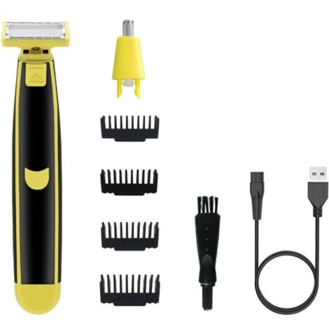 Rasoir électrique pour les hommes du corps du visage de douche humide et sec des rasants rotatifs rotatifs fulllades étanches non glissés USB rechargeables 600mAh Transport (1/5)