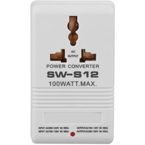 Transformateur de convertisseur de tension abaisseur 100W 110V/120V à 220V/240V (prise standard CN) A (1/5)